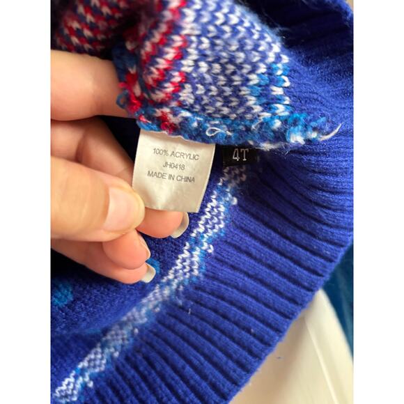 Grumpy Care Bears Hoodie Jumper Size 4T Blue Zip Up Knit Sweater Discontinued - Picture 6 of 6